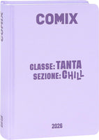 COMIX LILLA - Diario Mini Giornaliero 16 Mesi, Diario Scuola 2025-2026