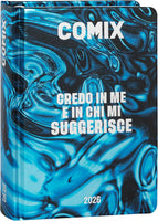 COMIX METAL- Diario Mini Giornaliero 16 Mesi, Diario Scuola 2025-2026