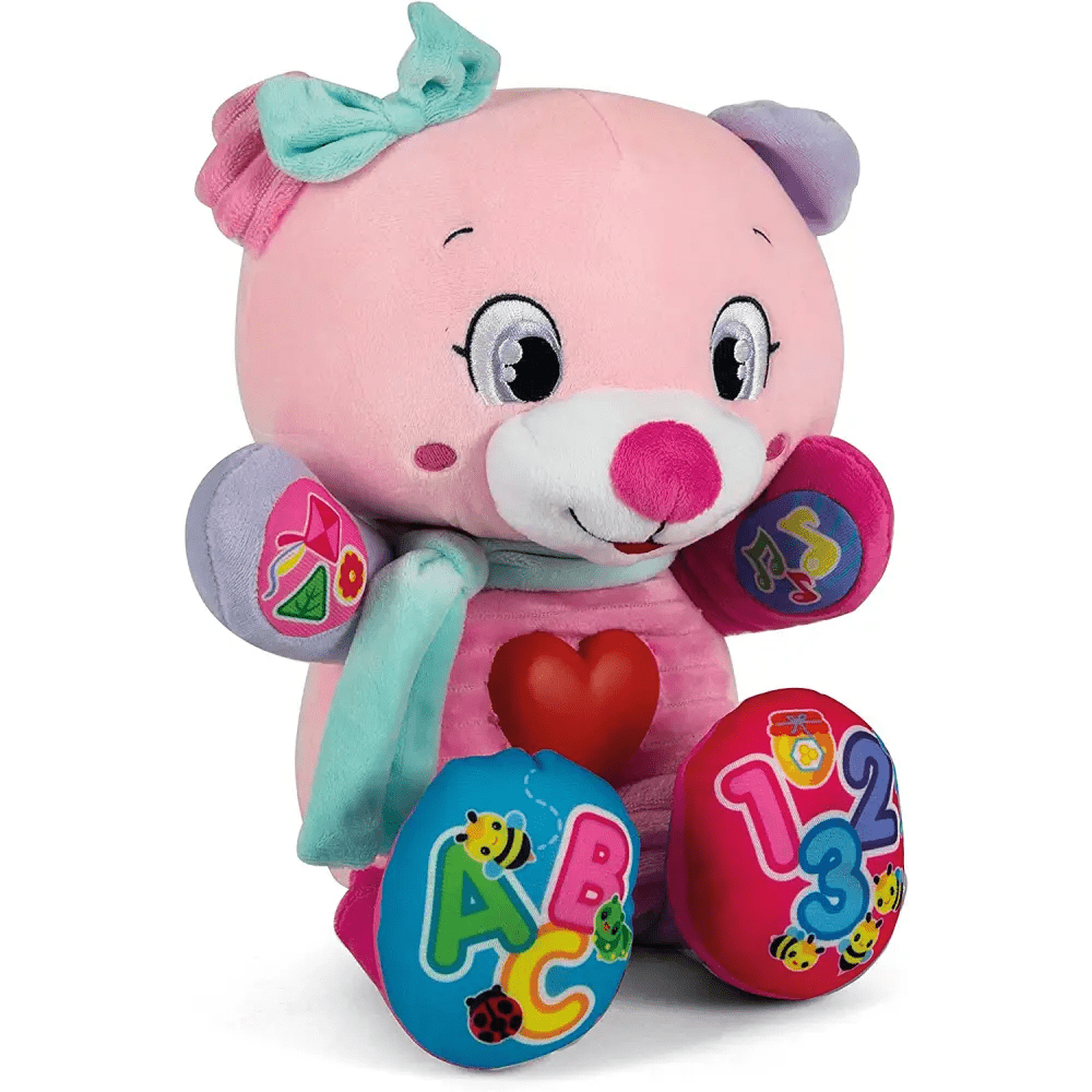 Clementoni Orsetta Betta - Juguete Educativo Interactivo Con Botones, Luces Y Canciones Para Aprender Letras, Números, Formas Y Colores