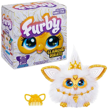 Furby Gold Glam Bianco Interattivo - Hasbro - Robot giocattolo - 5010996334404