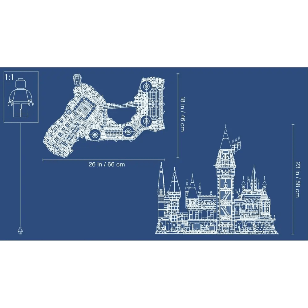 Lego Set Dimensioni Castello Hogwarts Lego Castello Di Hogwarts
