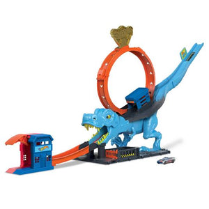 Hot Wheels pista sfreccia sul T-Rex