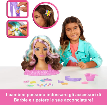 Barbie Testa Styling Deluxe – Testa da Acconciare Capelli Castani