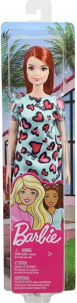Barbie Capelli Rossi con Vestito Cuori e Sneakers