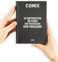 Diario Scuola 16 Mesi 2025/26 COMIX Giornaliero Mini Nero/Argento