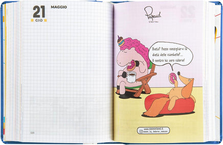 COMIX AVIO - Diario Mini Giornaliero 16 Mesi, Diario Scuola 2025-2026
