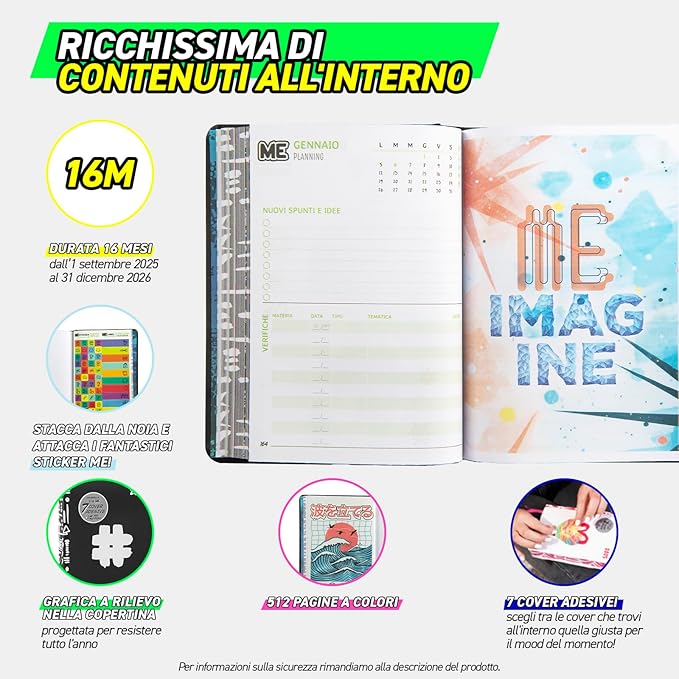 Diario scuola 16 Mesi 2025/26 - ME - Giornaliero Bianco - Giocattoli e Bambini - Toys Store8058263233101