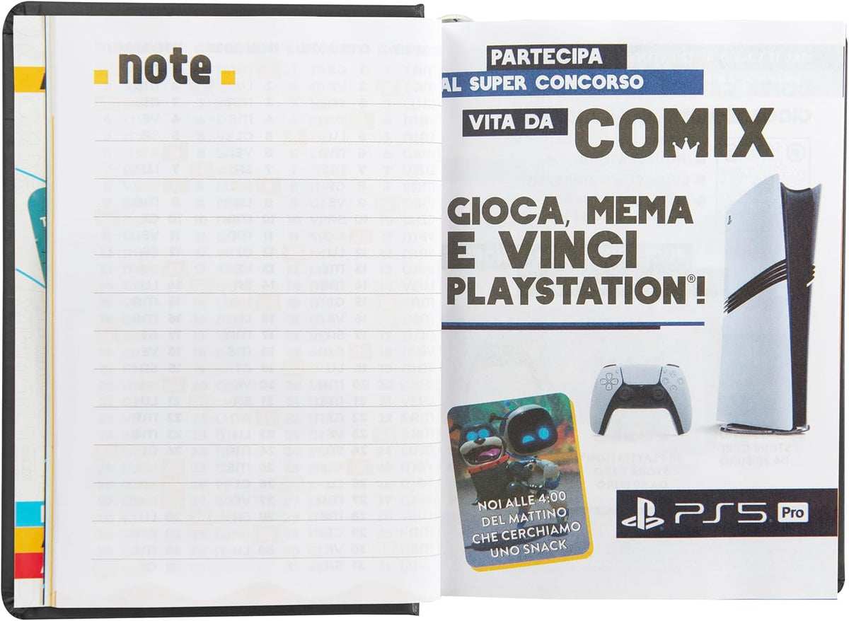 Diario SCUOLA 16 Mesi 2025/26 - COMIX - Giornaliero Mini Nero/Bianco - 4 f82f11ef afd0 4ad3 8bb2 a65cd8b643f8