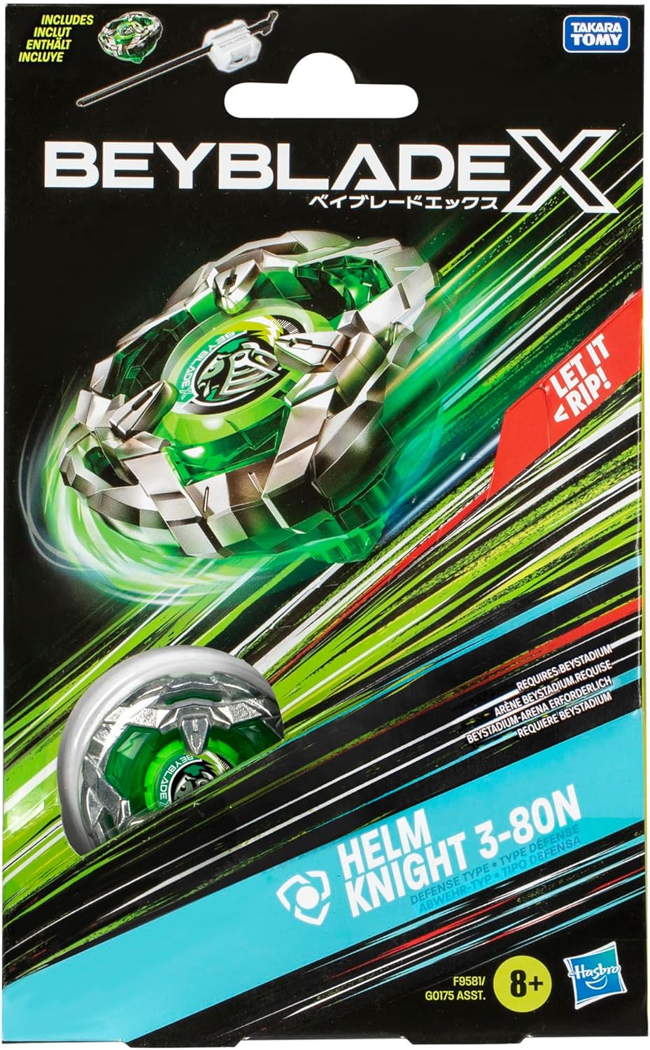 Beyblade X Helm Knight 3-80N Starter Pack Trottola e Starter