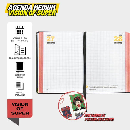 Comix Diario Agenda Giornaliera 2027 Limited Fashion Edition Vision of Super – 12 x 16,5 cm