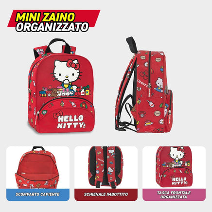Hello Kitty zaino asilo Rosso