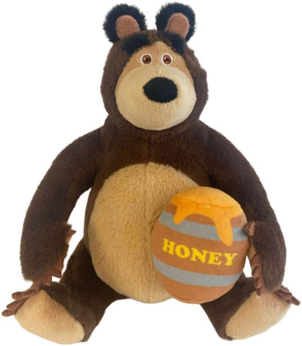 Peluche Orso di Masha 25 cm con vaso di Miele