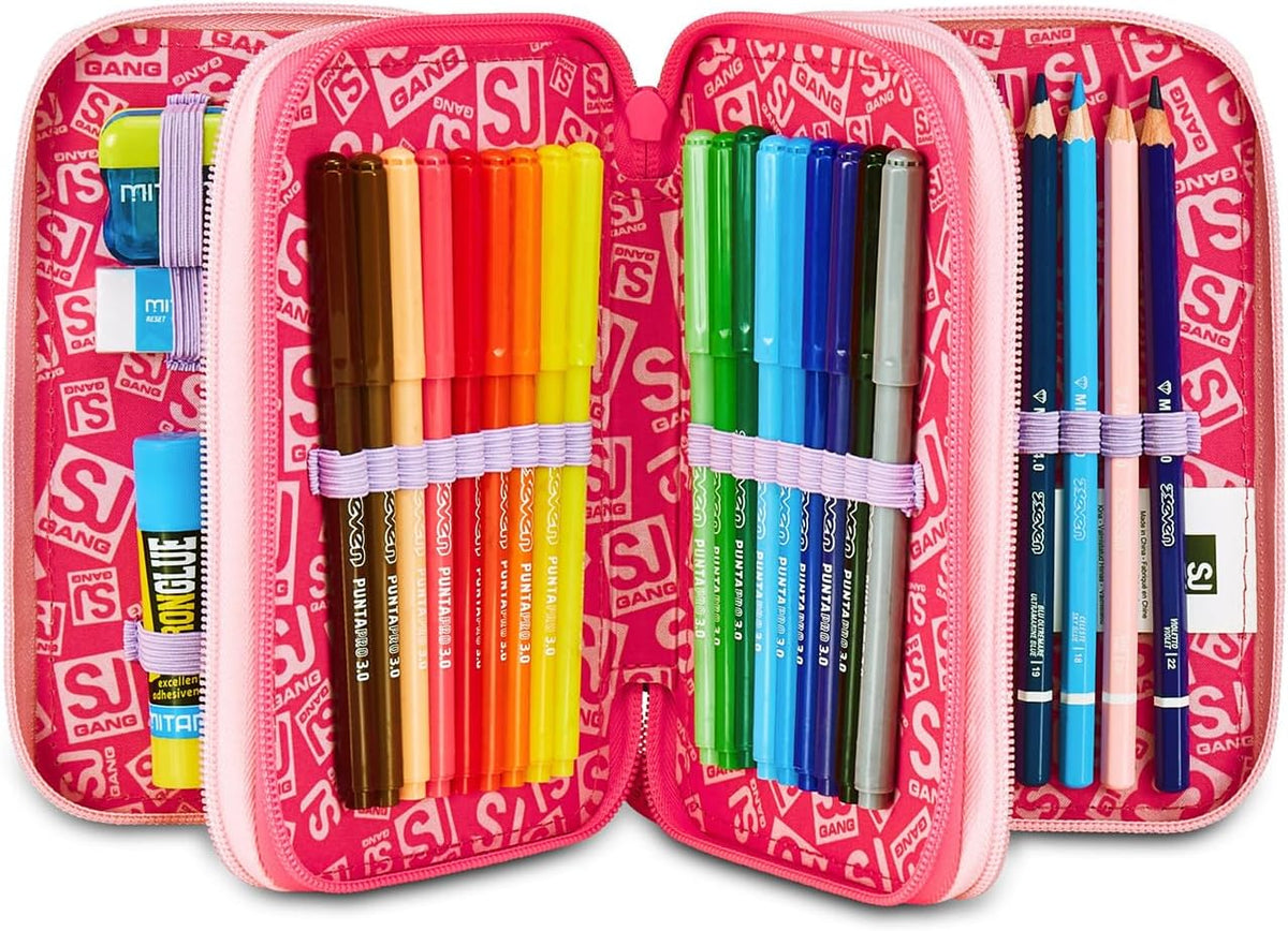 Astuccio Scuola 3 Zip SJ Gang Cat Led - immagine prodotto SEVEN