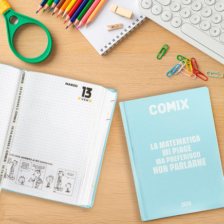 Diario 16 Mesi 2025/26 - COMIX - Giornaliero Standard Azzurro
