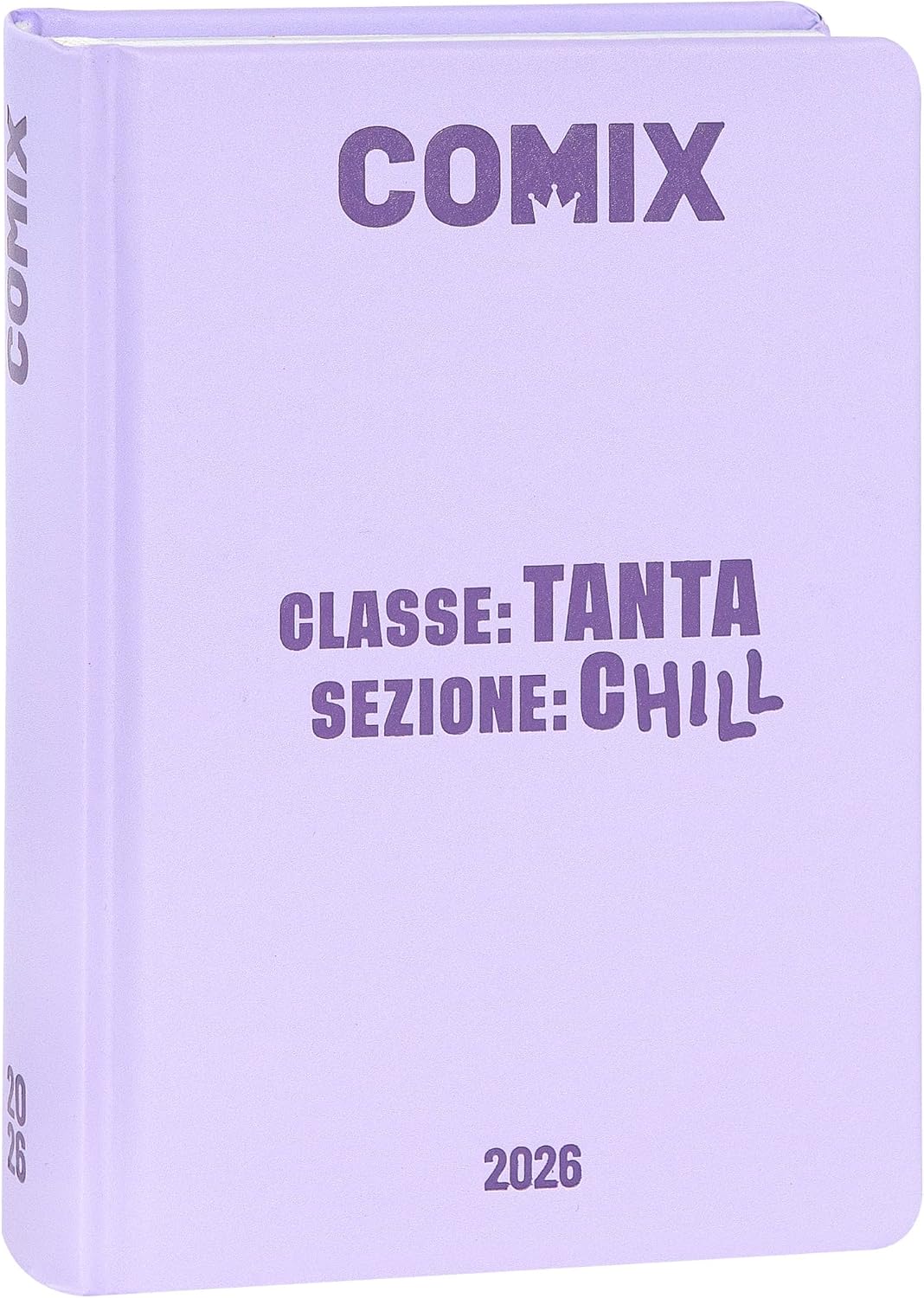COMIX LILLA - Diario Mini Giornaliero 16 Mesi, Diario Scuola 2025-2026