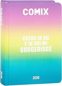 Diario Scuola 16 Mesi 2025/26 COMIX Giornaliero Mini Sunrise