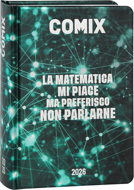COMIX - Diario Mignon Plus Giornaliero 16 Mesi, Diario Scuola 2026-2026, con Copertina Rigida, , 9x12.5h cm, Verde
