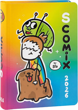 Diario Scuola 16 Mesi 2025/26 - COMIX Scottecs by Sio - Giornaliero Rainbow
