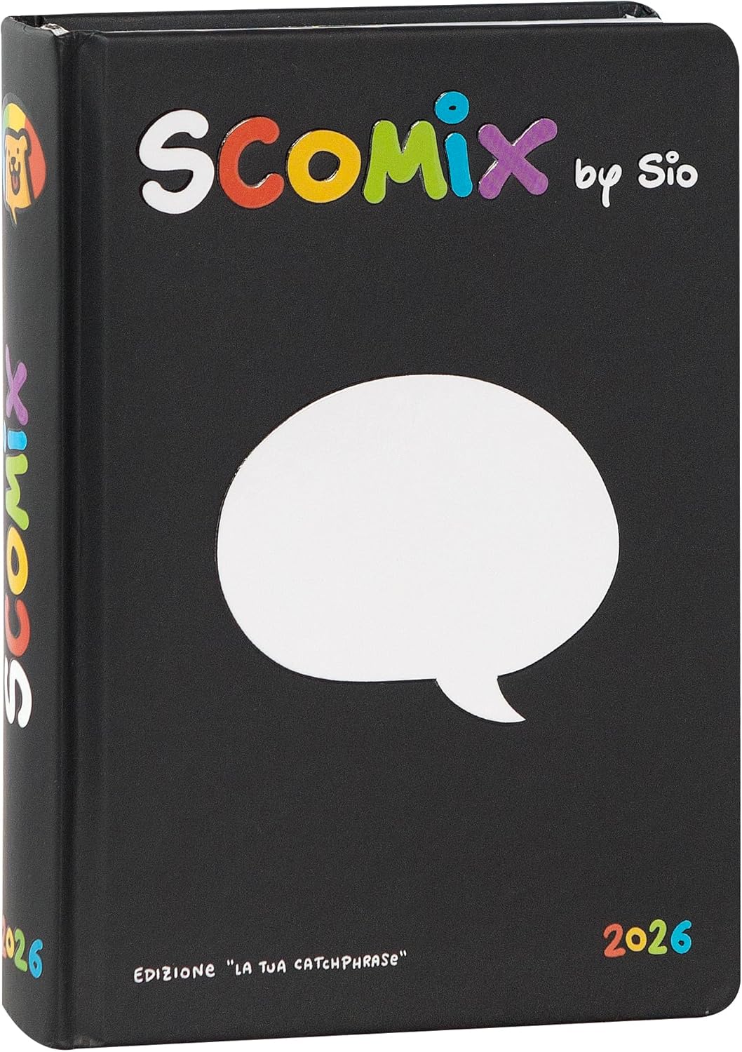 Diario Scuola 16 Mesi 2025/26 - COMIX Scottecs by Sio - Giornaliero Nero