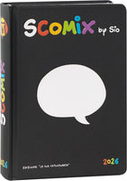 Diario Scuola 16 Mesi 2025/26 - COMIX Scottecs by Sio - Giornaliero Nero