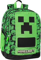 Zaino scuola organizzato Minecraft Verde/Nero 2025/2026