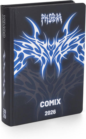 Diario 16 Mesi 2025/26 - COMIX Limited Edition Phobia - Giornaliero Nero/Blu