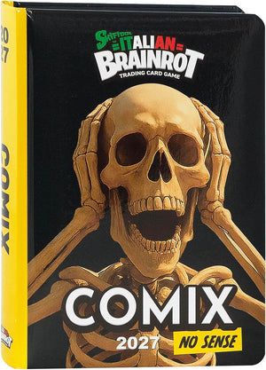 Skifidol Italian Brainrot Diario Scuola 2026/2027 Comix No Sense – Scheletro – 13 Mesi con Card