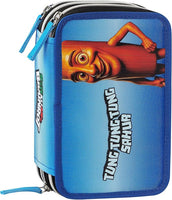Astuccio scuola 3 zip Tung Tung Tung Sahur Skifidol Italian Brainrot