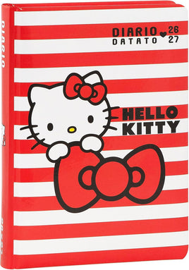 Diario Hello Kitty 2026/2027 Stripes – Superdiario Scuola Datato 12 Mesi 352 Pagine