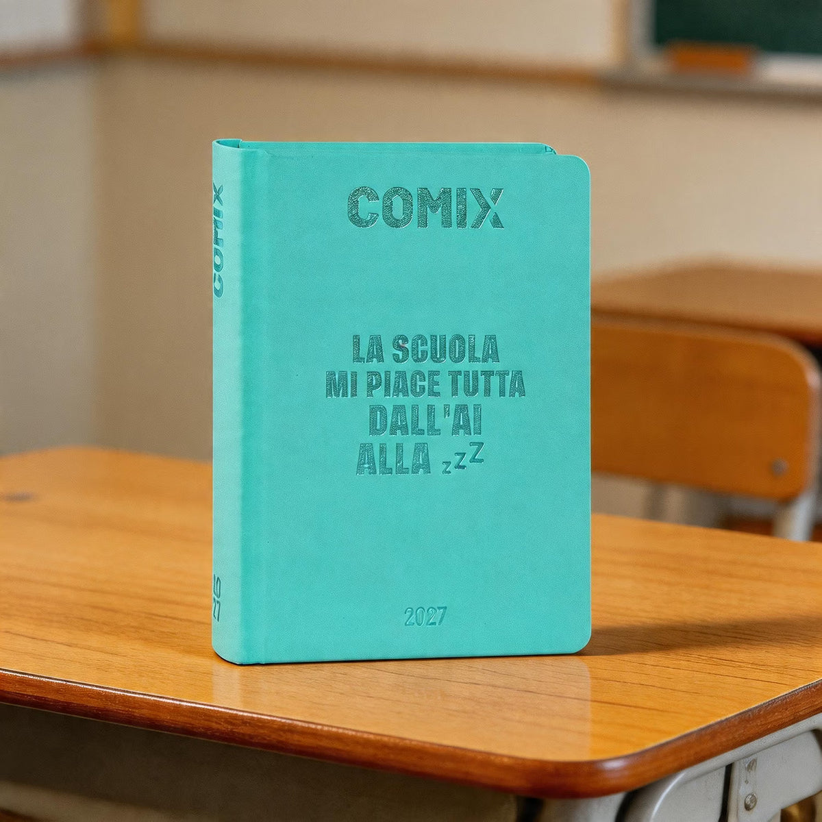 Diario Comix 16 Mesi Mini Turchese 2026/2027 - immagine prodotto Franco Panini