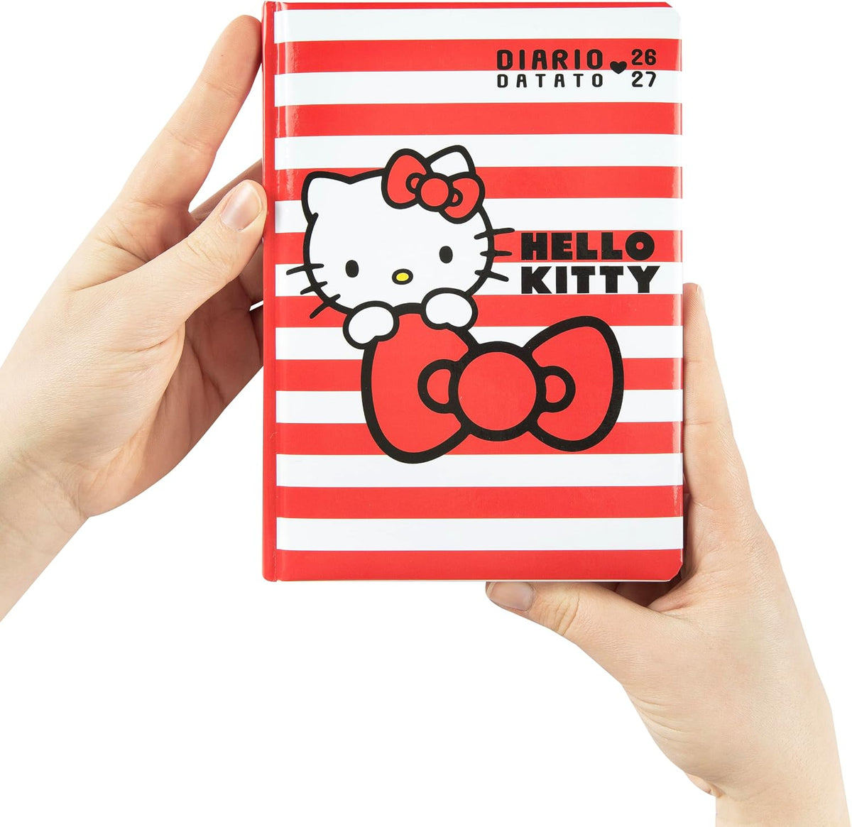 Diario Hello Kitty 2026/2027 Stripes – Superdiario Scuola Datato 12 Mesi 352 Pagine - 8138RtlFoML