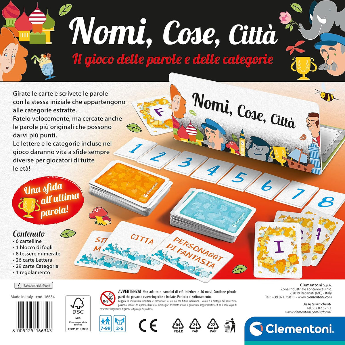 Nomi Cose e Città gioco da tavolo - Giocattoli e Bambini - Toys Store8005125166343