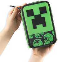 Astuccio 3 zip Minecraft Verde-Nero scuola 2025/2026