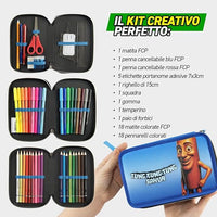 Astuccio Scuola 3 Zip Tung Tung Tung Sahur Skifidol Italian Brainrot