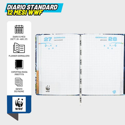 Diario Scuola WWF 2026/2027 – Modello Squalo