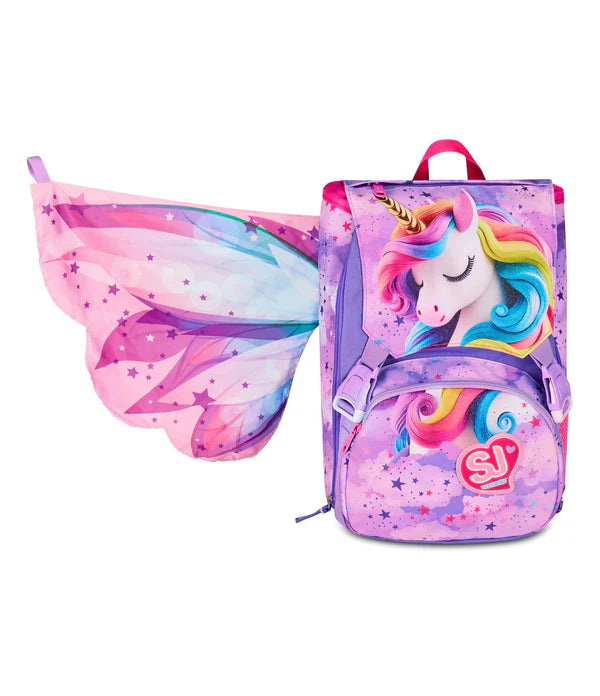 Zaino sdoppiabile FABLE JOURNEY Seven BIG Scuola SJ GANG Estensibile Girl Unicorno - Ali uniconro