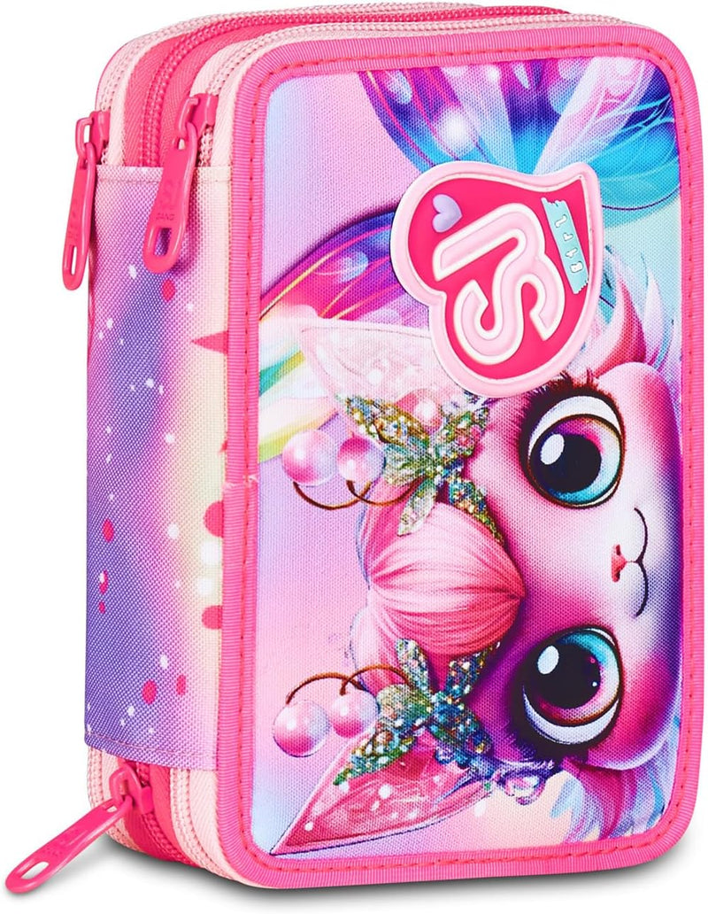 Astuccio Scuola 3 Zip SJ Gang Cat Led