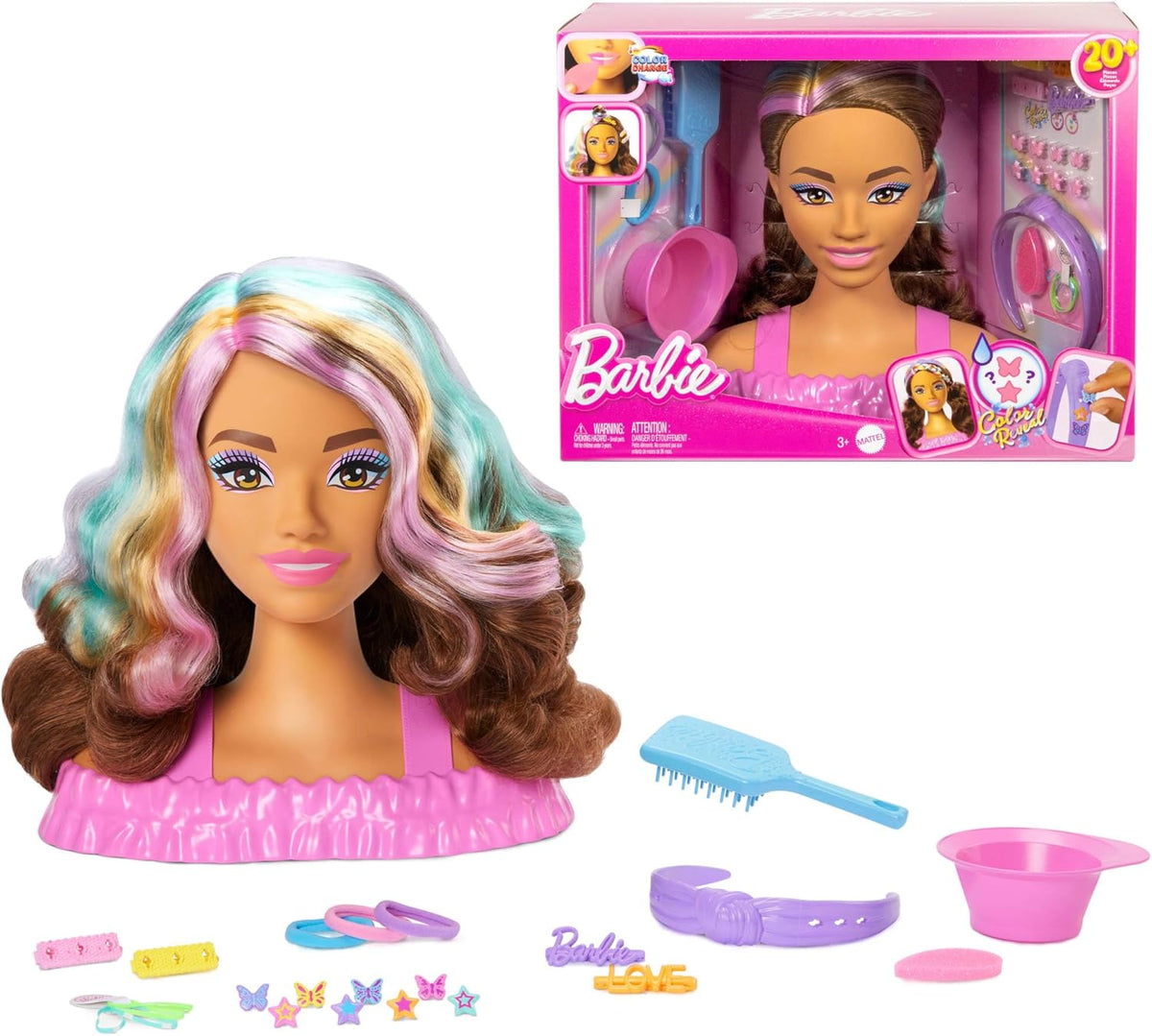 Barbie Testa Styling Deluxe – Testa da Acconciare Capelli Castani - Barbie deluxe testa
