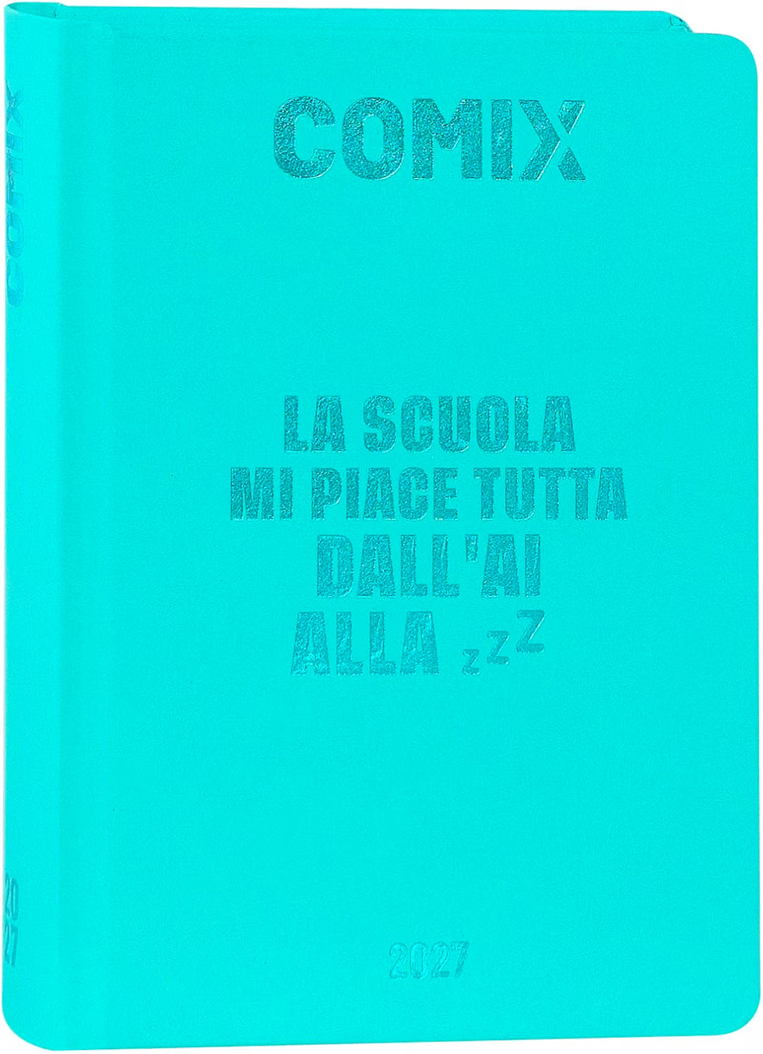 Diario Comix 16 Mesi Mini Turchese 2026/2027 - Diario comix mini azzurro 2027