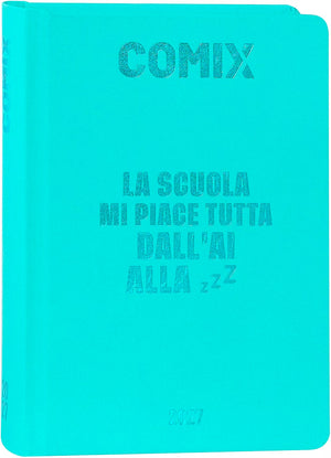 Diario Comix 16 Mesi Mini Turchese 2026/2027