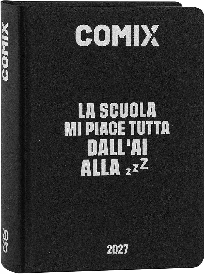 Agenda Comix 16 Mesi Mini Black & Silver 2026/2027