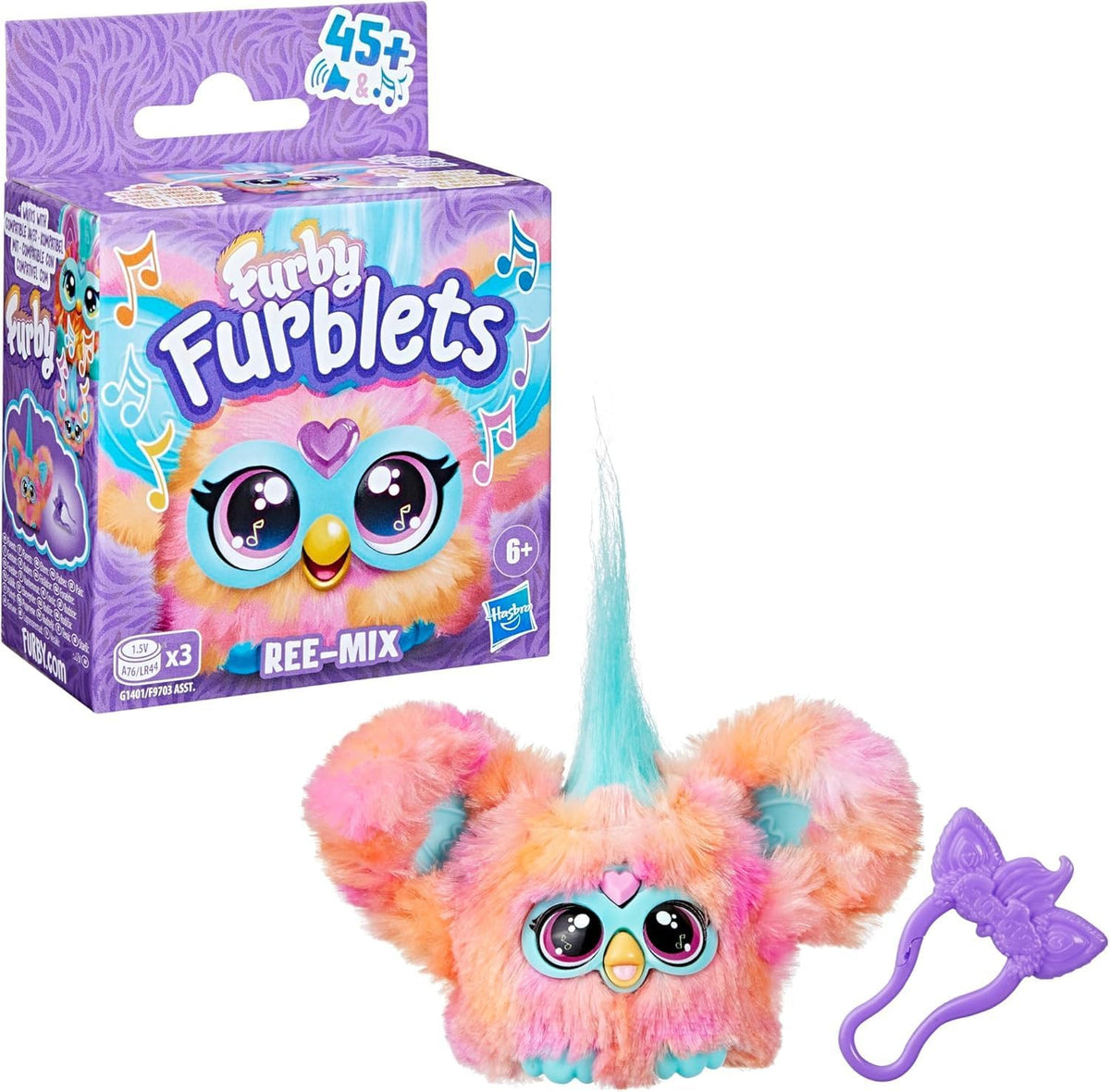 Ree- Mix Furby Furblets Mini Peluche Elettronico - Furby Furblets Ree Mix