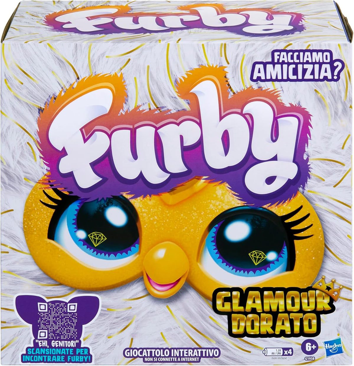 Furby Gold Glam Bianco Interattivo - Furby Glam