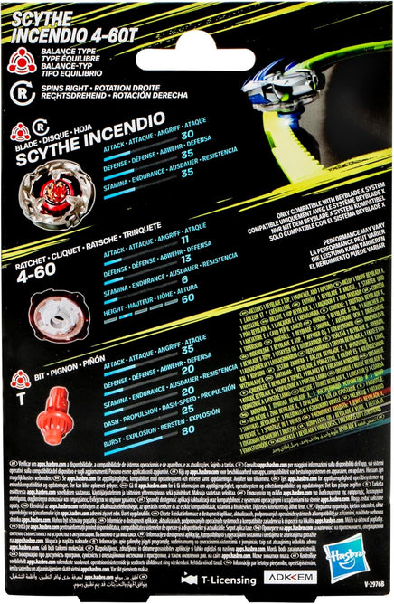 Trottola Beyblade Scythe Incendio Balance