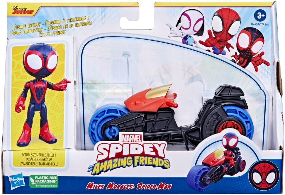 Spidey Moto Miles Morales – Hasbro Marvel, Motocicletta e Action Figure Spider - Man - Giocattoli e Bambini - Toys Store5010996225566