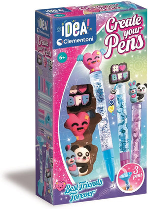 Clementoni Idea - Create Your Pens: Best Friends Forever | Laboratorio Penne Personalizzate Bambini +6 Anni