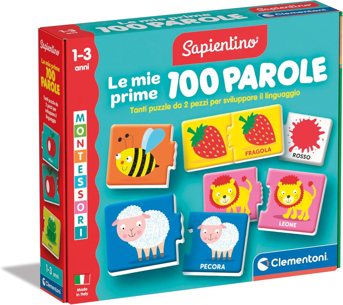 Sapientino Montessori Le Mie Prime 100 Parole Clementoni - Montessori le mie prime 100 parole