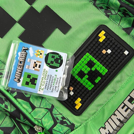 Zaino scuola organizzato Minecraft Verde/Nero 2025/2026