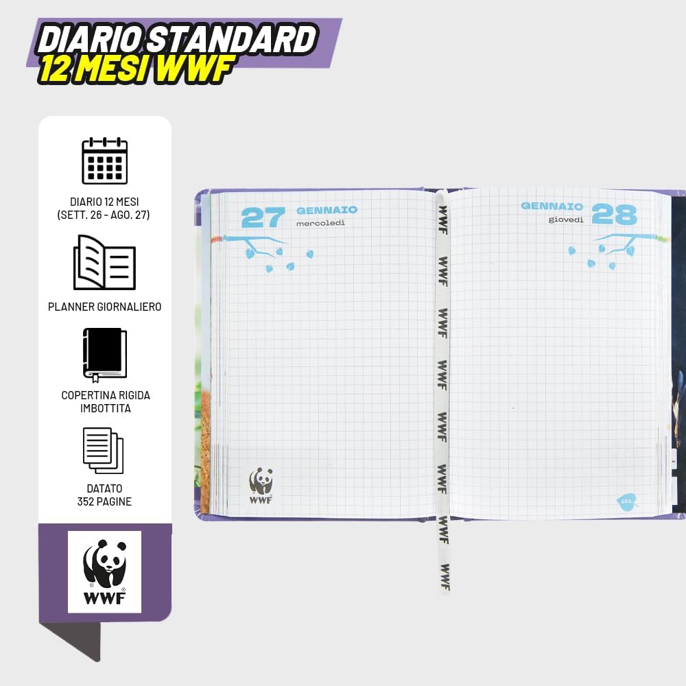 Diario Scuola WWF Koala Fotografico 12 Mesi 2026/2027 - STANDARD WWF 12 MESI KOALA