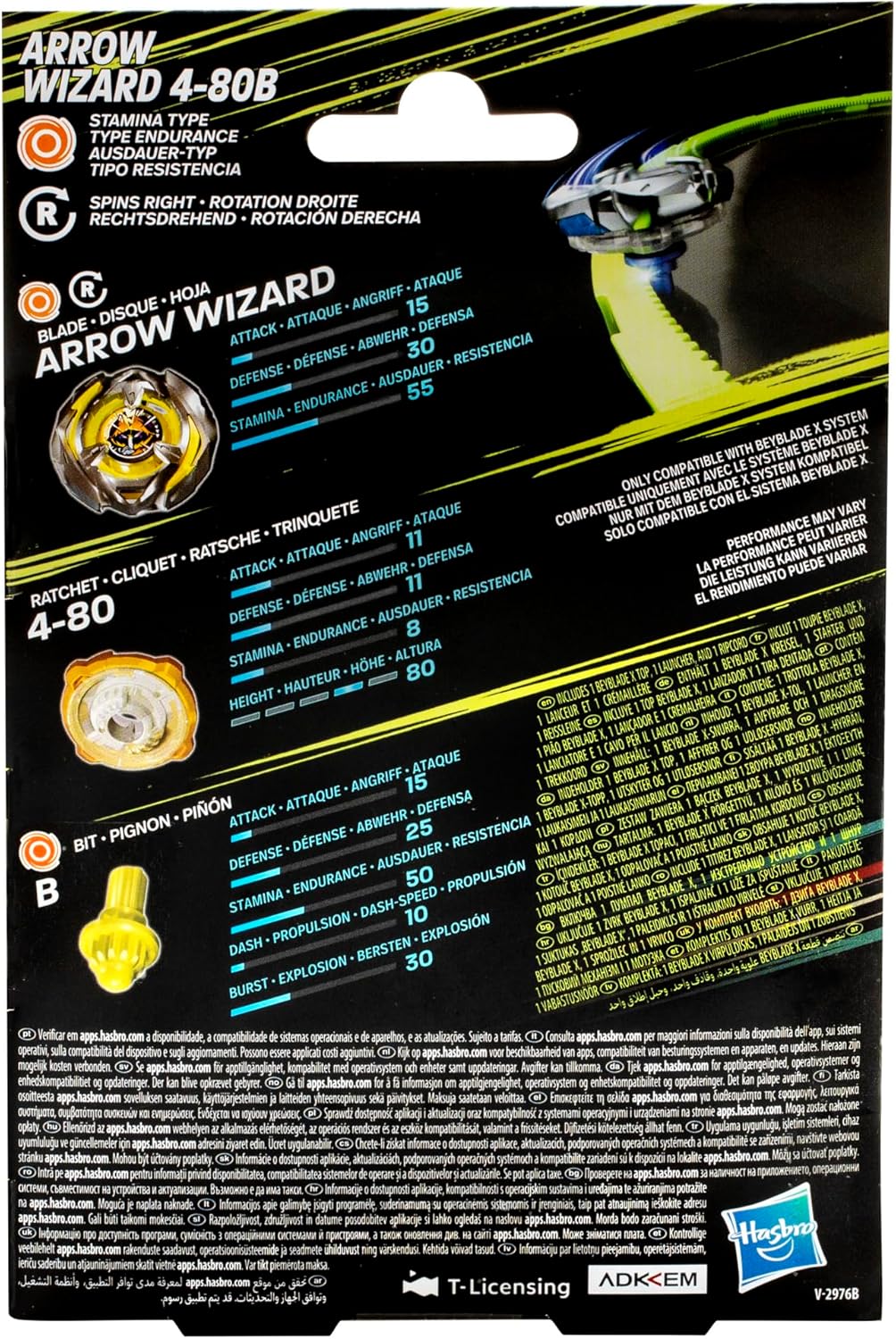 Trottola Beyblade X Arrow Wizard 4-80B - TROTTOLA BEYBLADE ARROW WIZARD